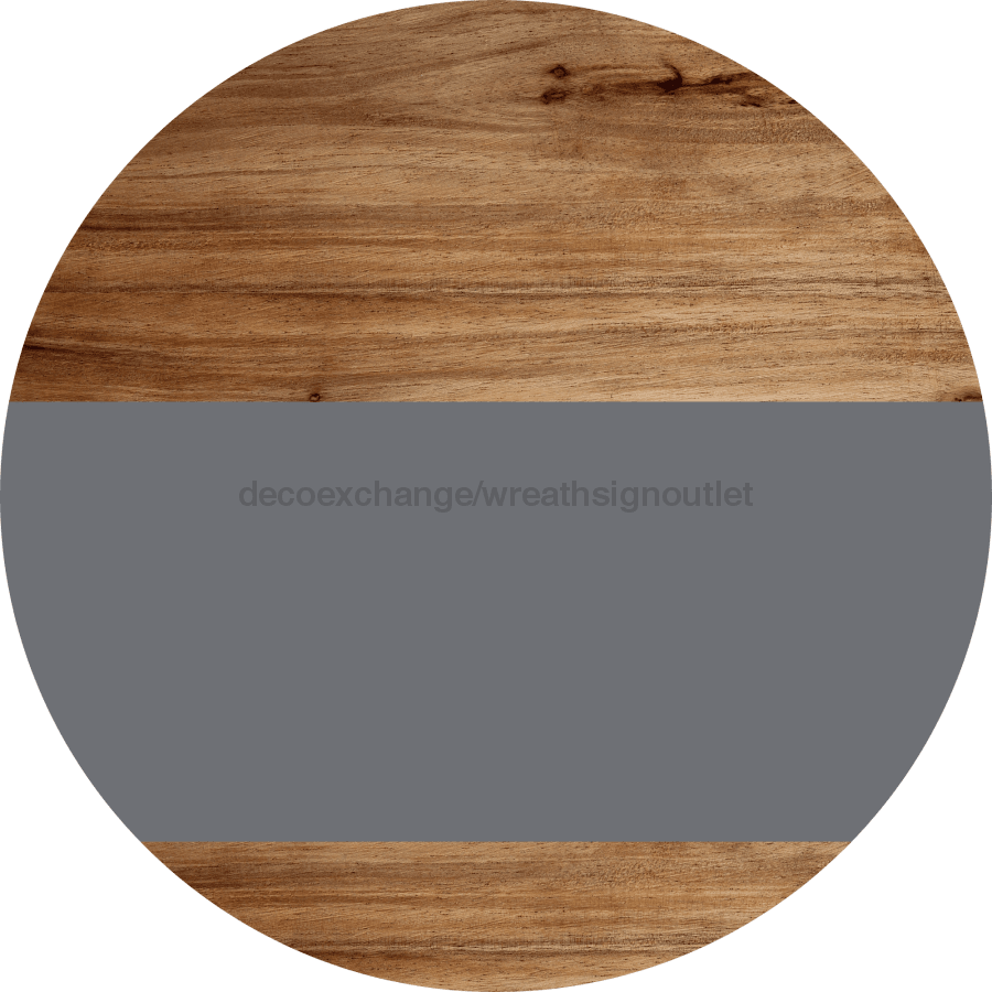 Welcome To Our Home Sign Blank Navy Stripe Wood Grain Decoe-2934-Dh 18 Round