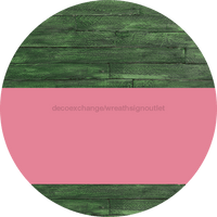 Thumbnail for Welcome To Our Home Sign Blank Pink Stripe Green Stain Decoe-2730-Dh 18 Wood Round