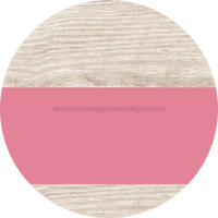 Thumbnail for Welcome To Our Home Sign Blank Pink Stripe White Wash Decoe-2728-Dh 18 Wood Round