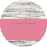 Thumbnail for Welcome To Our Home Sign Blank Pink Stripe White Wash Decoe-2729-Dh 18 Wood Round