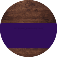 Thumbnail for Welcome To Our Home Sign Blank Purple Stripe Wood Grain Decoe-2733-Dh 18 Round