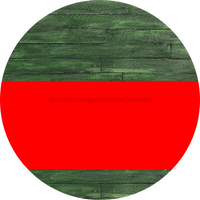 Thumbnail for Welcome To Our Home Sign Blank Red Stripe Green Stain Decoe-2710-Dh 18 Wood Round