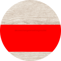 Thumbnail for Welcome To Our Home Sign Blank Red Stripe White Wash Decoe-2708-Dh 18 Wood Round