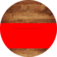 Thumbnail for Welcome To Our Home Sign Blank Red Stripe Wood Grain Decoe-2702-Dh 18 Round
