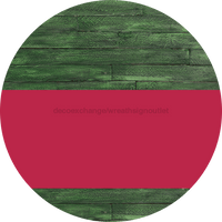 Thumbnail for Welcome To Our Home Sign Blank Viva Magenta Stripe Green Stain Decoe-2750-Dh 18 Wood Round