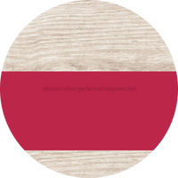 Thumbnail for Welcome To Our Home Sign Blank Viva Magenta Stripe White Wash Decoe-2748-Dh 18 Wood Round