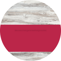 Thumbnail for Welcome To Our Home Sign Blank Viva Magenta Stripe White Wash Decoe-2749-Dh 18 Wood Round