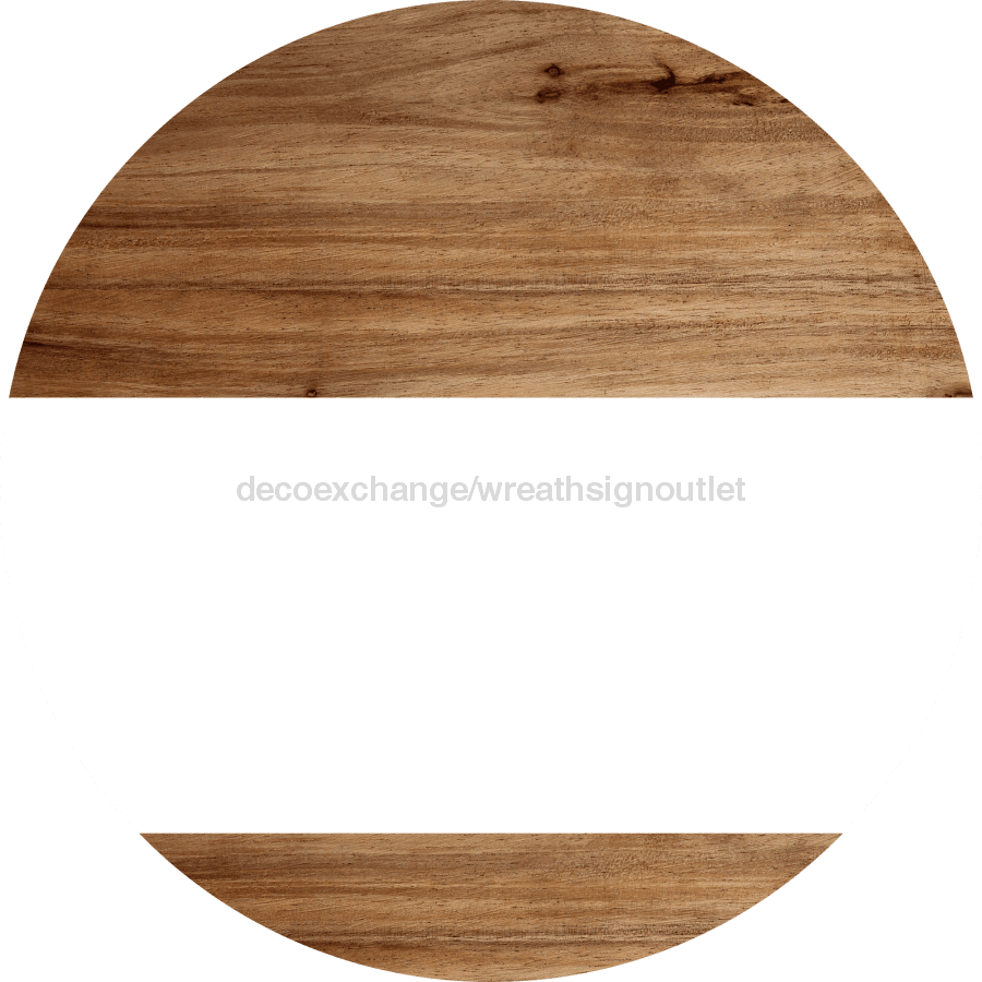 Welcome To Our Home Sign Blank White Stripe Wood Grain Decoe-2914-Dh 18 Round