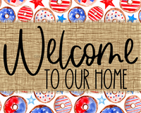 Thumbnail for Welcome To Our Home Sign Dco-00065 For Wreath 8X10 Metal