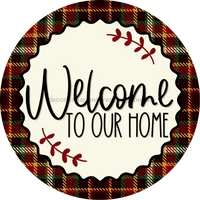 Thumbnail for Welcome To Our Home Sign Dco-00128 For Wreath 10 Round Metal 8X10