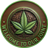 Thumbnail for Welcome To Our Joint 10" Metal Wreath Sign - DECOE-5242