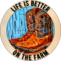 Thumbnail for Wreath Sign, Western Sign, Better in Boots, 10