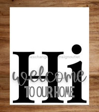 Thumbnail for White Hi Door Hanger Dco-01659-Dh-W 16X18’ Rectange Wood