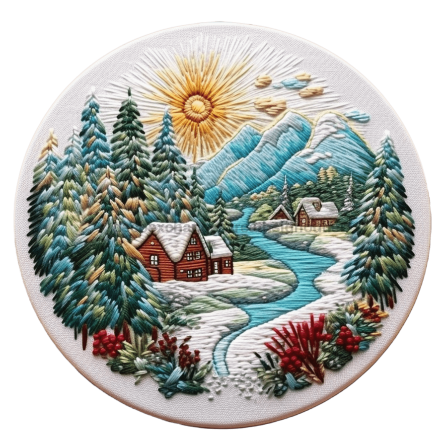 Winter 10" Metal Wreath Sign - DECOE-4869