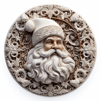 Thumbnail for Winter Sign Santa Dco-00647 For Wreath 10 Round Metal