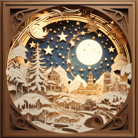 Thumbnail for Winter Scenery 10x10" Metal Wreath Sign - DECOE-5152