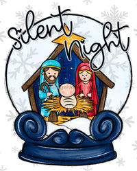 Thumbnail for Winter Snow Globe 8x10" Metal Wreath Sign - DECOE-4787