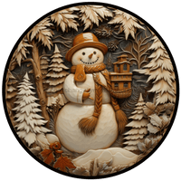Thumbnail for Winter Sign, Snowman Sign, DCO-00506, Sign For Wreath, 10