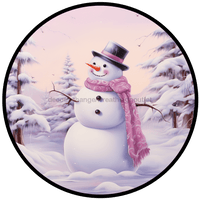 Thumbnail for Winter Sign, Snowman Sign, DCO-00511, Sign For Wreath, 10