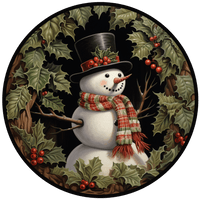 Thumbnail for Winter Sign, Snowman Sign, DCO-00513, Sign For Wreath, 10