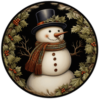 Thumbnail for Winter Sign, Snowman Sign, DCO-00518, Sign For Wreath, 10