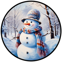 Thumbnail for Winter Sign, Snowman Sign, DCO-00521, Sign For Wreath, 10