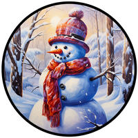 Thumbnail for Winter Sign, Snowman Sign, DCO-00522, Sign For Wreath, 10