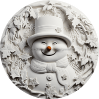 Thumbnail for Winter Sign Snowman Dco-00615 For Wreath 18 Round Door Hanger