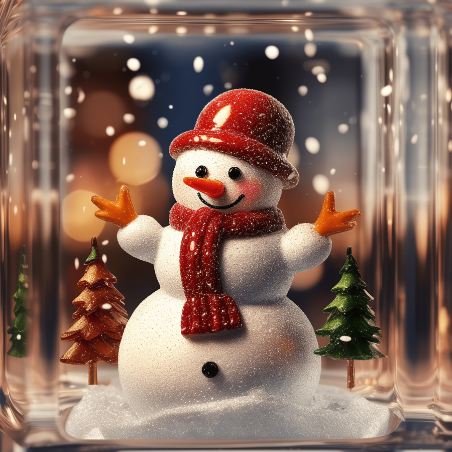 Winter Snowman 10x10" Metal Wreath Sign - DECOE-4797