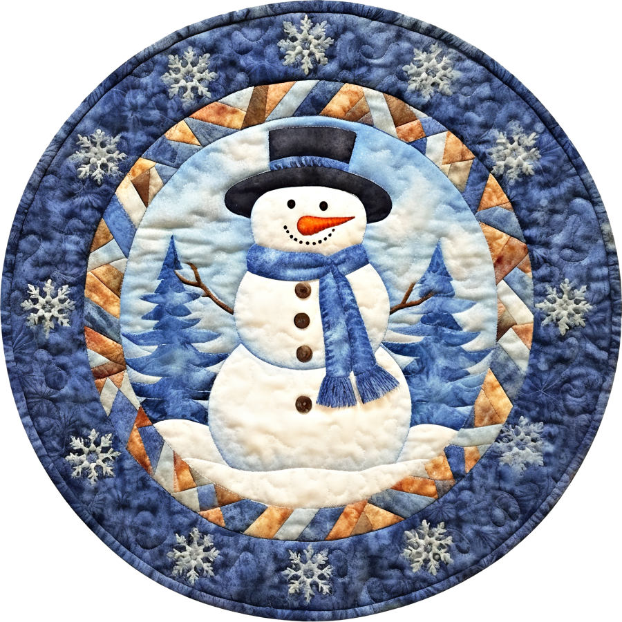 Winter Snowman 10" Metal Wreath Sign - DECOE-4826