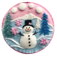 Thumbnail for Winter Snowman 10" Metal Wreath Sign - DECOE-4842