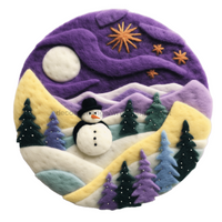 Thumbnail for Winter Snowman 10" Metal Wreath Sign - DECOE-4848
