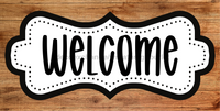 Thumbnail for Wood Grain Welcome Sign Dco - 01428 For Wreath 6X12’ Metal
