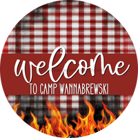 Thumbnail for Wooden Fathers Day Camp Wannabrewski Door Hanger, DCO-13693-DH, 18in Wood Sign