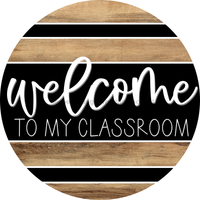 Thumbnail for Wooden Welcome Door Hanger, Classroom, DCO-13716-DH, 18in Wood Sign