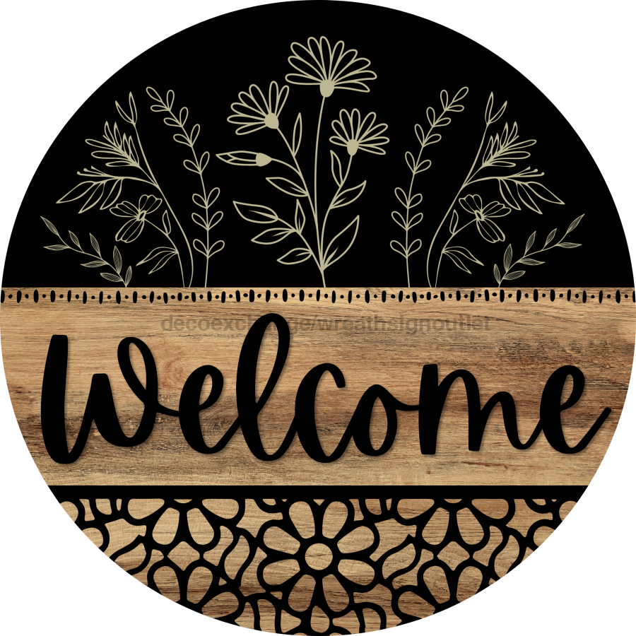 Wooden Welcome Door Hanger DCO-13702-DH 18‚Äô‚Äô Wood Sign 18‚Äô‚Äô Door Hanger