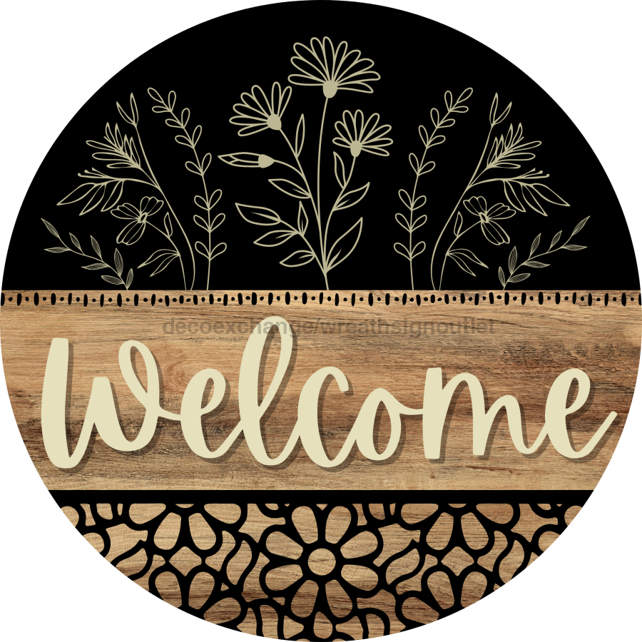 Wooden Welcome Door Hanger DCO-13703-DH 18‚Äô‚Äô Wood Sign 18‚Äô‚Äô Door Hanger