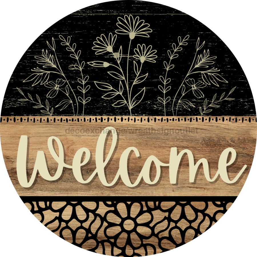 Wooden Welcome Door Hanger DCO-13704-DH 18‚Äô‚Äô Wood Sign 18‚Äô‚Äô Door Hanger