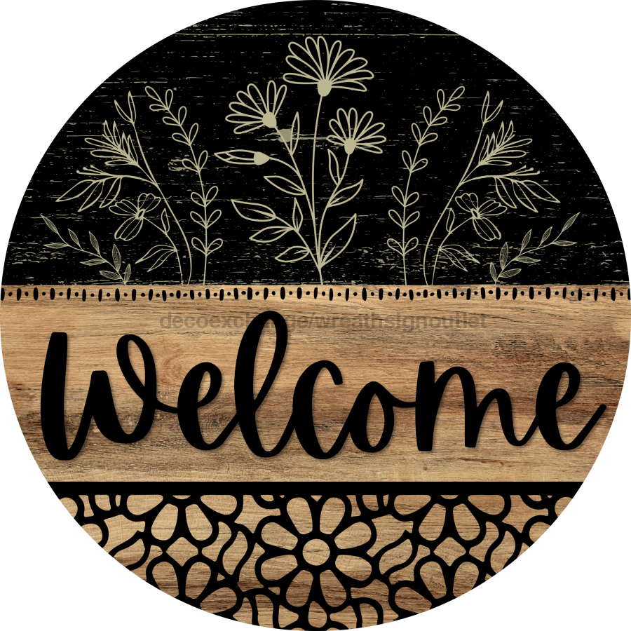 Wooden Welcome Door Hanger DCO-13705-DH 18‚Äô‚Äô Wood Sign 18‚Äô‚Äô Door Hanger