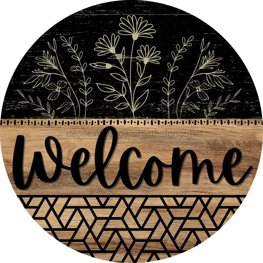Wooden Welcome Door Hanger, DCO-13711-DH, 18in Wood Sign