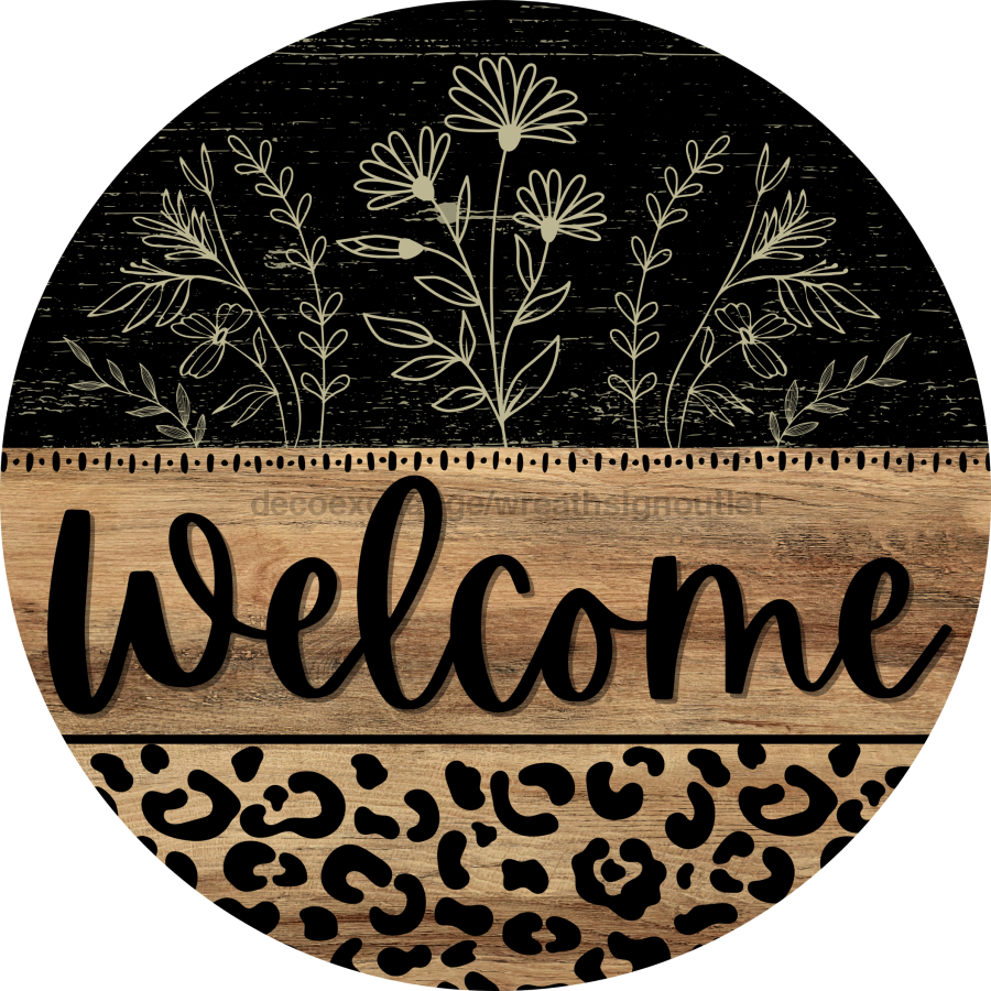Wooden Welcome Door Hanger, DCO-13712-DH, 18in Wood Sign
