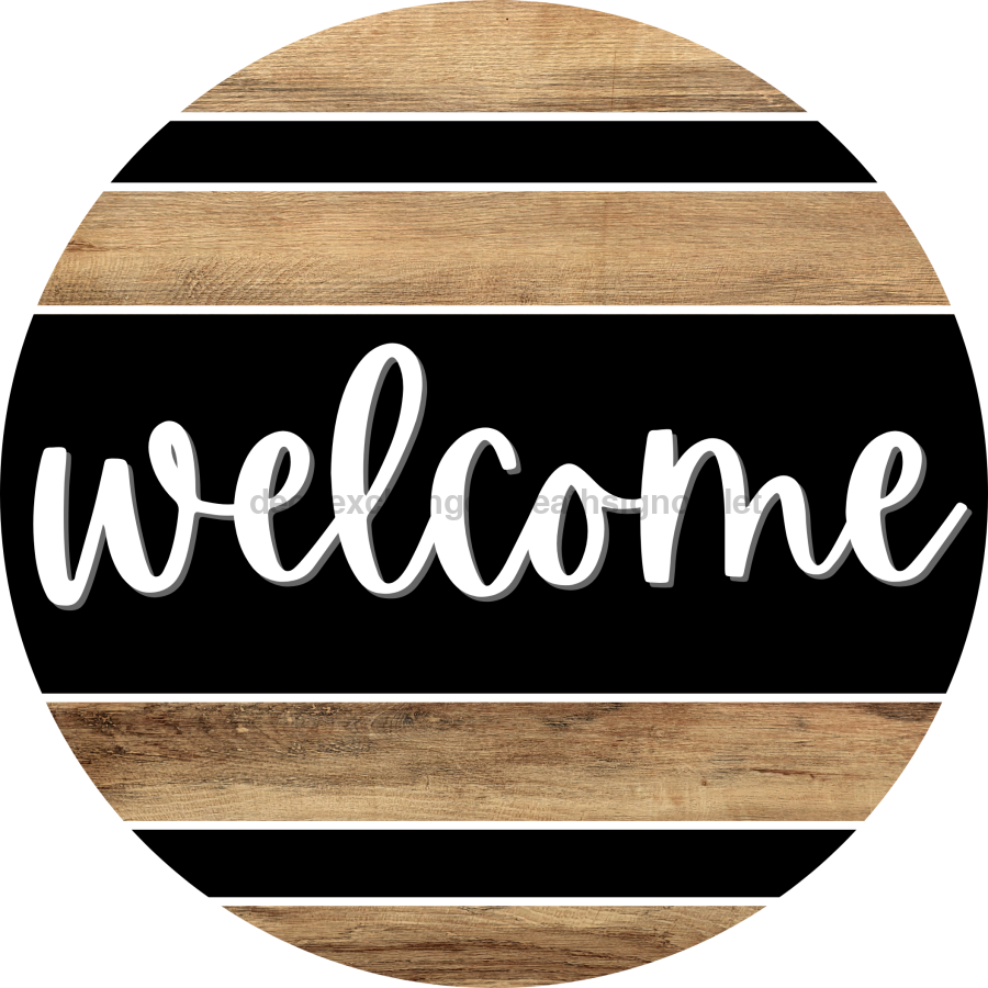 Wooden Welcome Door Hanger, DCO-13732-DH, 18in Wood Sign