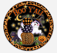Thumbnail for Boo Yall 10" Vinyl Wreath Sign - VINYL-DECOE-046