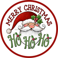 Thumbnail for Santa 10" Vinyl Wreath Sign - DECOE-045