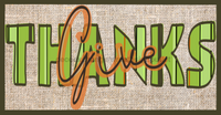 Thumbnail for Fall Give Thanks Burlap 12x6" Metal Wreath Sign - DECOE-198