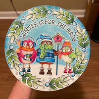 Thumbnail for Winter is For the Birds 18" Wood Door Hanger - DECOE-028-DH