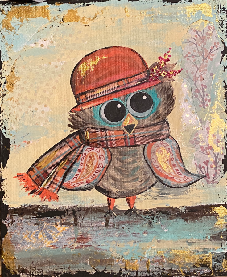 Owl Fall 8x10" Wreath Sign - CH-010