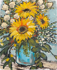Thumbnail for Sunflowers 8x10" Metal Wreath Sign - CH-005