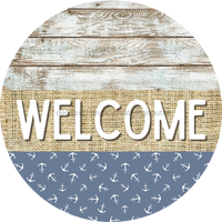 Thumbnail for Wreath Sign, Anchor Sign, Crustaceancore Sign, DECOE-2085, Sign For Wreath, Round Sign, DecoExchange - DecoExchange¬Æ