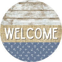 Thumbnail for Wreath Sign, Anchor Sign, Crustaceancore Sign, DECOE-2085, Sign For Wreath, Round Sign, DecoExchange - DecoExchange¬Æ